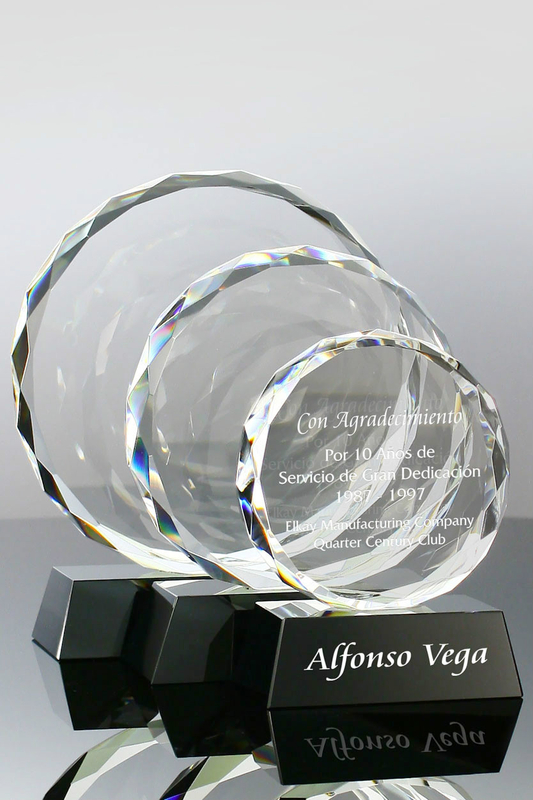 Black Gemini Crystal Award (#5225, #5226, #5227)