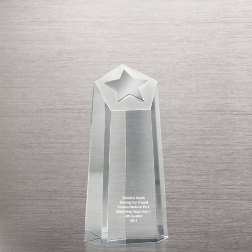 Tall Star Tower Crystal Trophy (#74222)