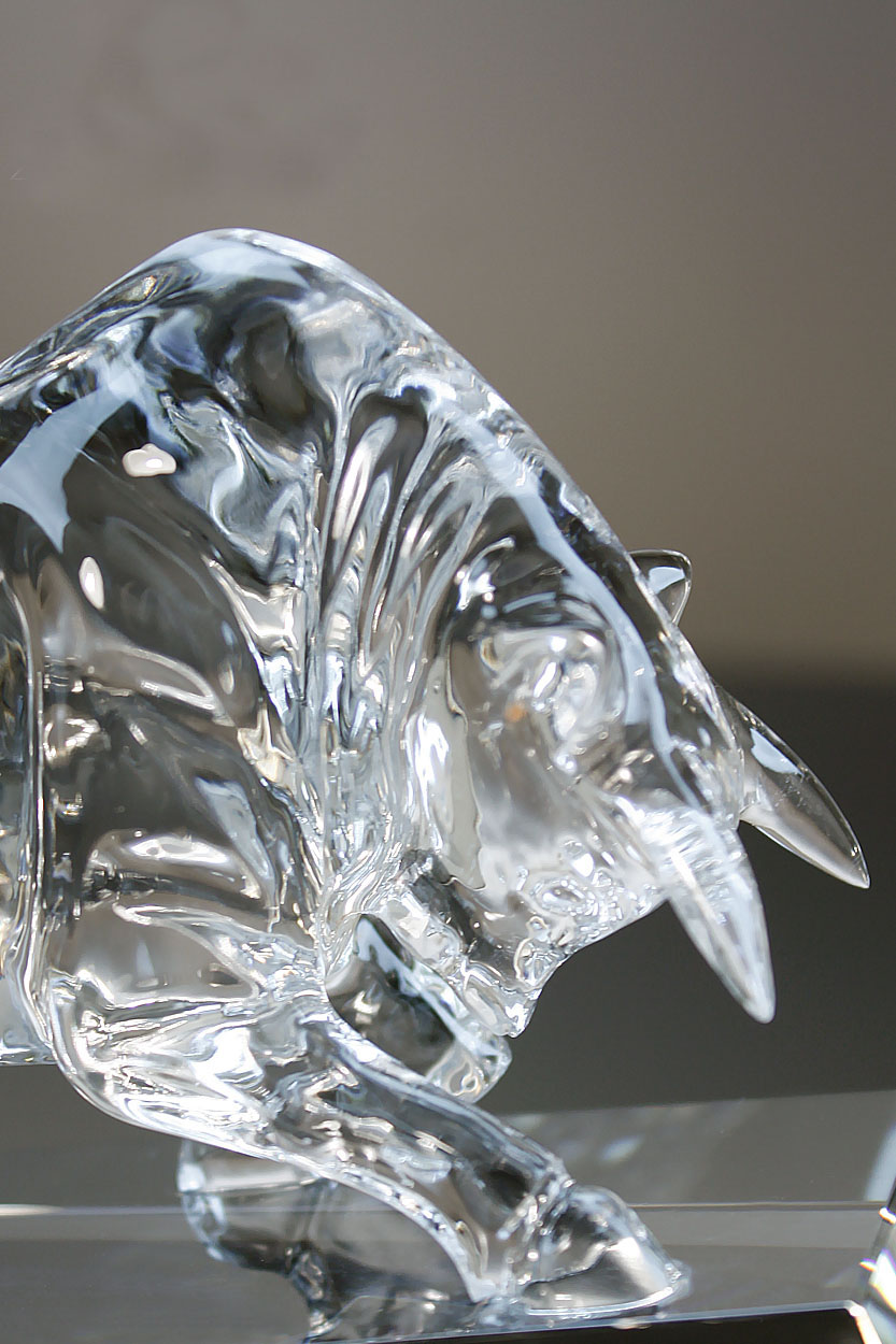 Trophies Rewards Leadership Bull Crystal Award