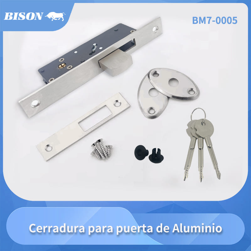  Cerradura para puerta de aluminio