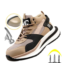Light Weight Steel Toe Sneakers Safety Shoes for Men Work