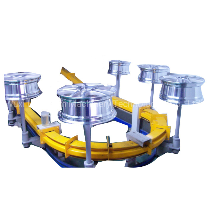 High Performance Car Wheel Trolley Conveyor Equipment Powder Coating Line, China Professional Powder Coating System for Car Wheel Hub#
