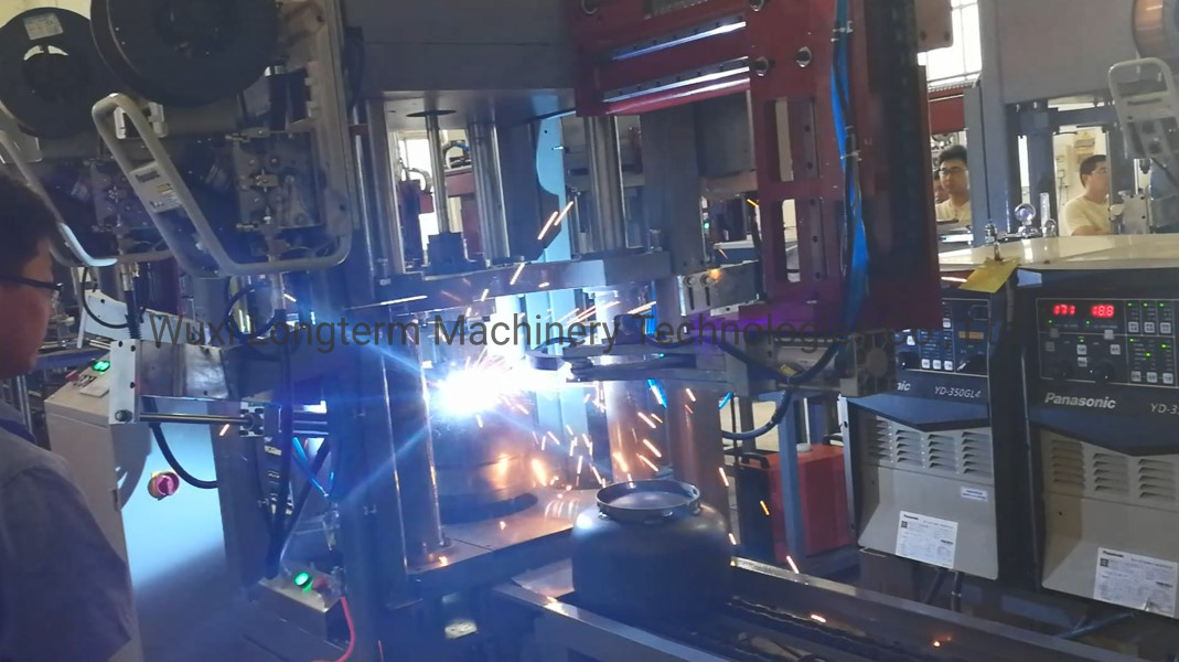 Popular Semi-Automatic LPG Cylinder Bottom Base / Foot Ring Welding Machine / Production Line