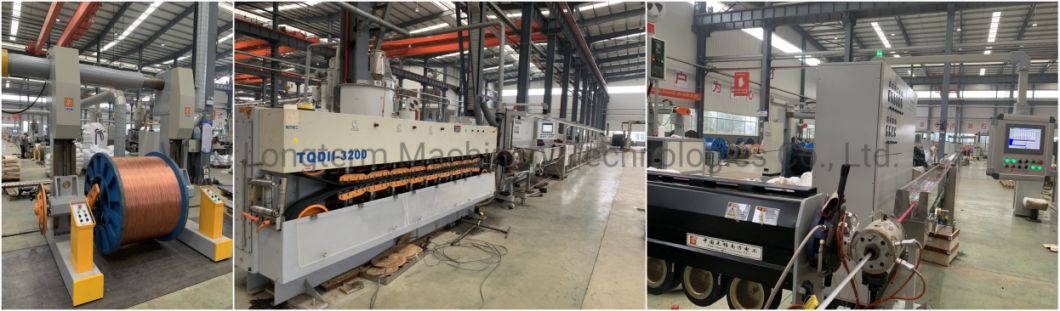 Fiber Optical Outdoor Cable Extrusion Machine in Wire and Cable Manufacturing Line. Fibre Optic Drop Cable Sheath Wire Extrusion Machine~