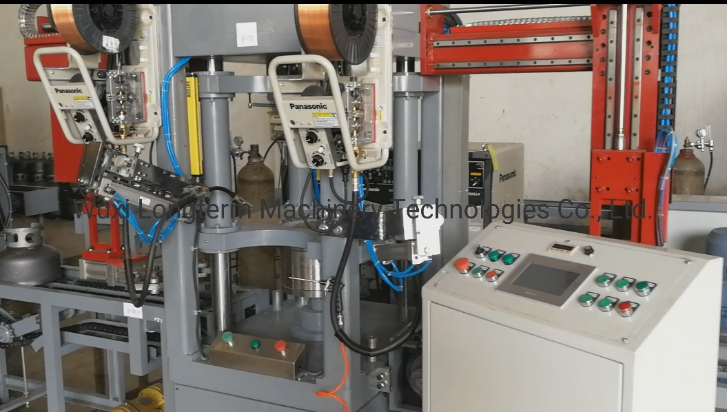 Popular Semi-Automatic LPG Cylinder Handle Welding Machine / Production Line