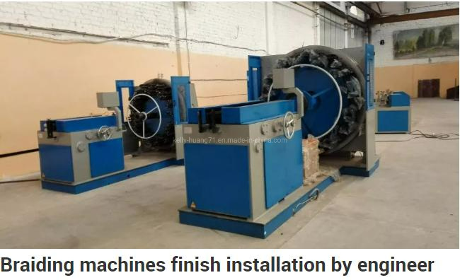 High Speed Horizontal Rubber Hose Wire Knitting Machine Stainless Steel Metal Hose Braiding Machine