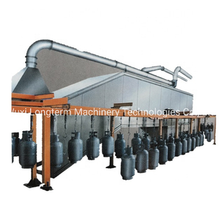 High Performance Ce Certificated LPG Gas Cylinder Spray Booths, Customized Design Electrostatic Spray Powder Coating Line