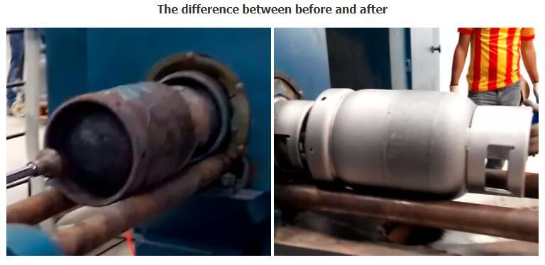 LPG Gas Cylinder Pass Through Shot Blasting Machine