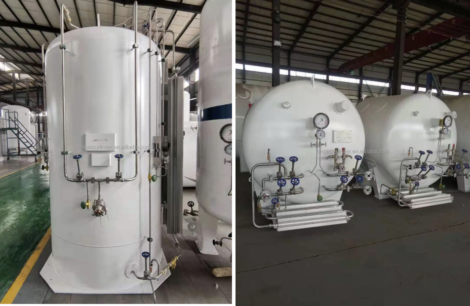 2m3 2000 Liters Lar Lo2 Ln2 LNG Microbulk Tank Mini Cryogenic Liquid Storage Tank