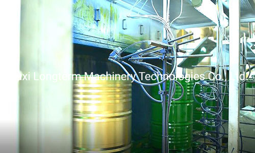 High-Efficiency Electrostatic Powder Coating Booth / Powder Coating Production Line for Steel Drum