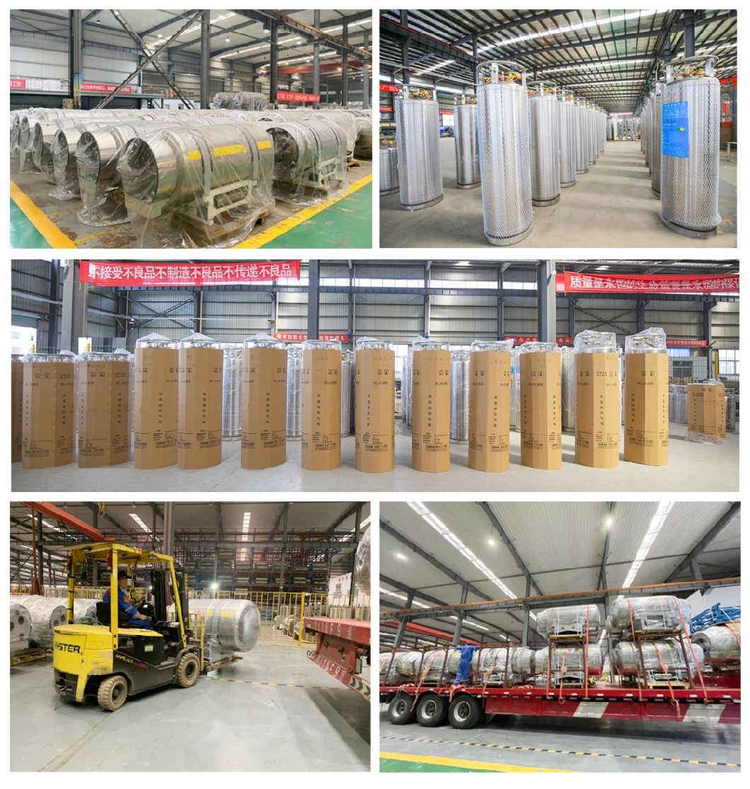 Cyy Brand Factory Price 175 L 210L 450L 500L LNG Cryogenic Gas Cylinder, Liquid Nitrogen Cylinder Dewar