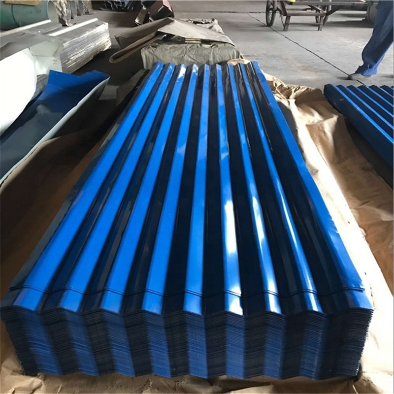 Simple Construction Red Blue Green Color Corrugated PPGI Steel Roofing Sheet