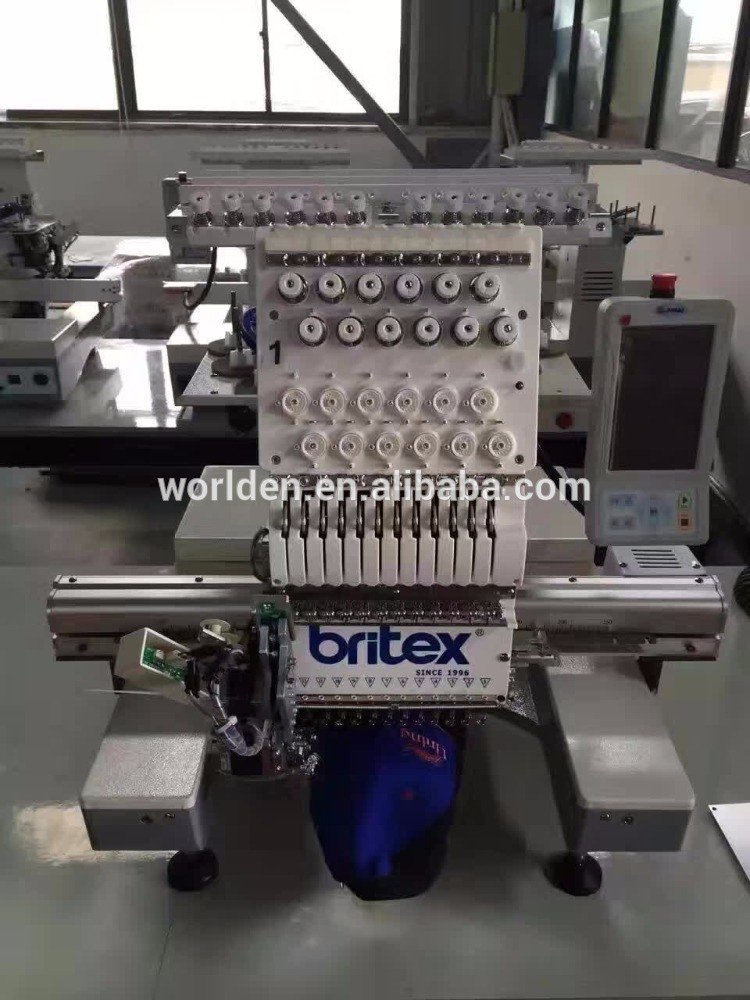 Wd-1201j Single Head 12 Needle Computerized Computer Embroidery Machine China 12 Price Single Head Hat Embroidery Machine