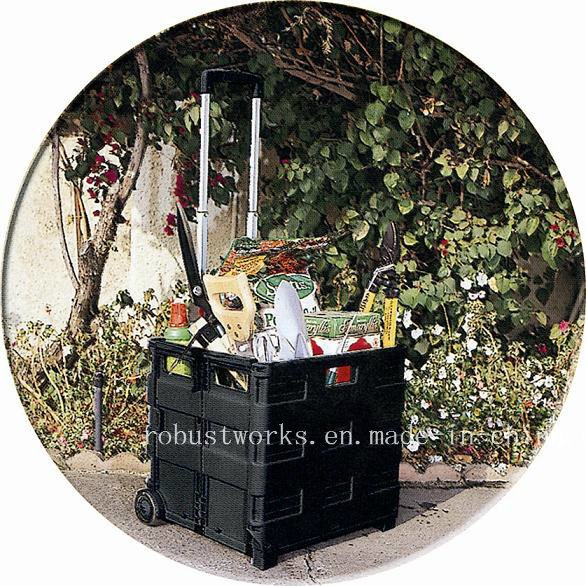 Portable Plastic Folding Shopping Cart (FC403K-3)