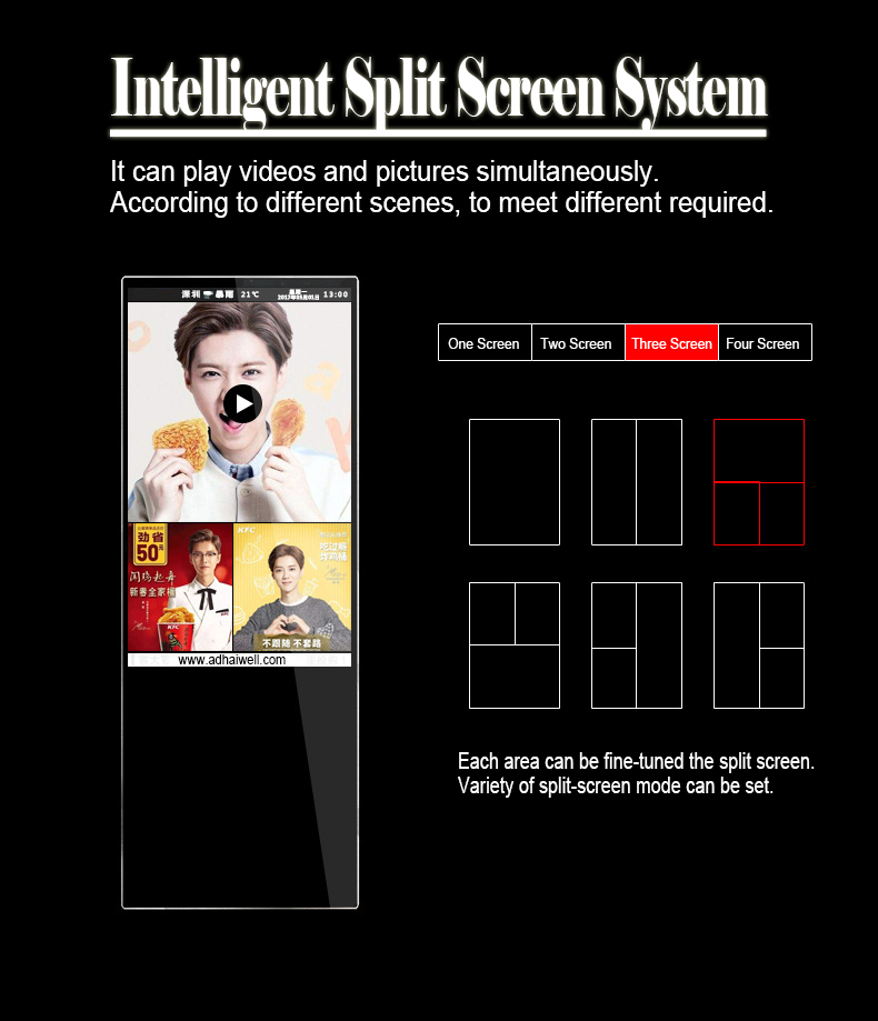 Ultrathin Portable Affiche numérique LCD Display Ads Médias (5)