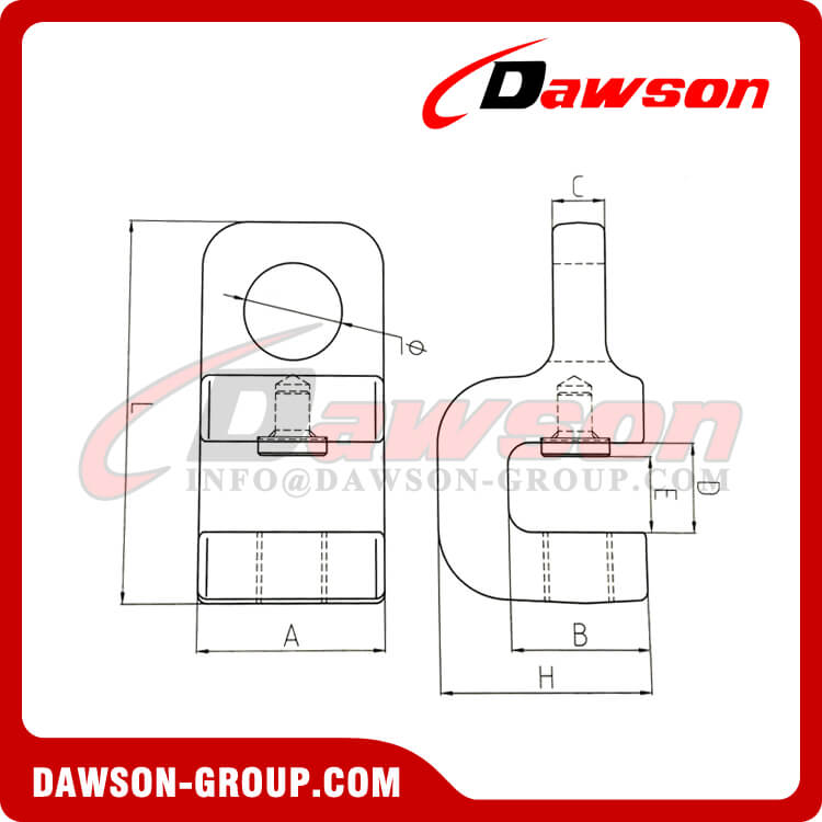 DS646 Abrazadera de elevación de acero forjado de aleación