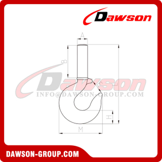 DS385 G80 / グレード 80 WLL 16T 鍛造超合金鋼シャンク フック & ブロック フック