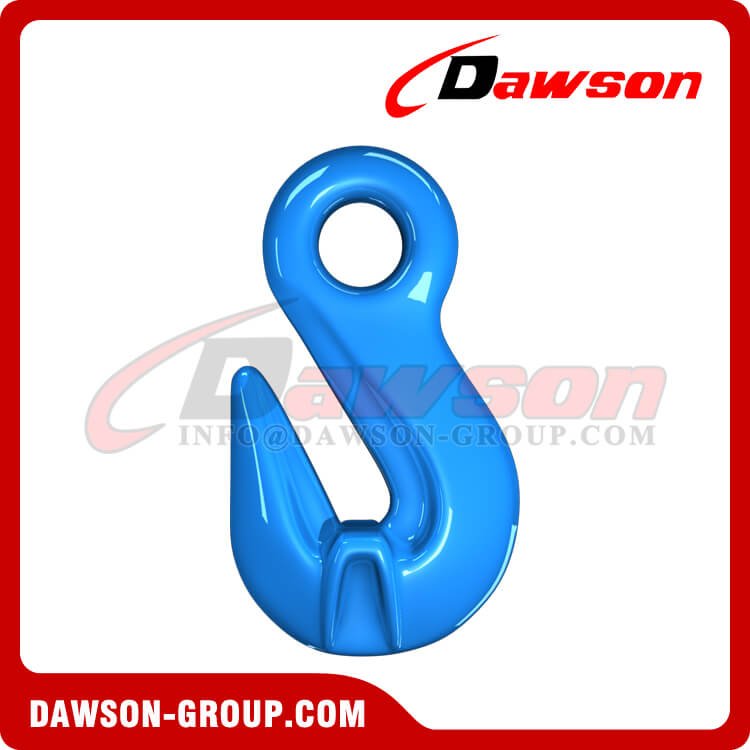 Gancho de agarre de cuna con acortamiento de ojo G100 con alas, gancho de ojo de acero de aleaci&oacute;n forjado de grado 100 para eslingas de elevaci&oacute;n de gr&uacute;a - Dawson Group Ltd. - Fabricante de China