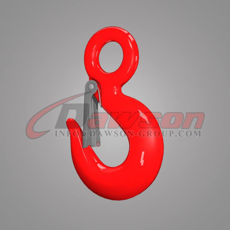 Gancho para eslinga con ojo de grado 80 con pestillo, Gancho para eslinga con ojo de acero de aleaci&oacute;n G80 para eslingas de cadena - Dawson Group Ltd. - F&aacute;brica de China