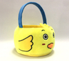 Plush Easter Basket with Duck Decorative Soft Plush Basket