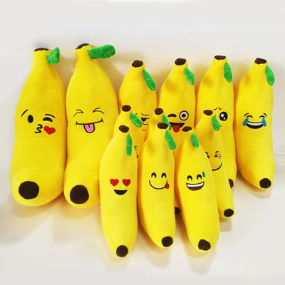 Banana Shape Plush Toys Cute Embroidery Stuffed Hanging Plush Toys