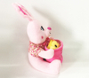 Easter Soft Plush Stuffed Pink Rabbit with Chicken Baby Toy