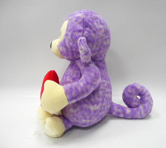 Cuddly Valentine Stuffed Plush Toy Monkey with Heart