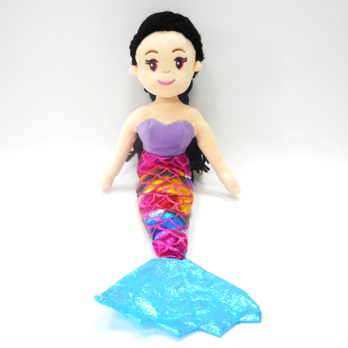 Cute Rainbow Fabric Plush Stuffed Mermaid Girl Toy Baby Doll
