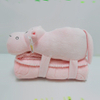 11 " Cute Pink Hippo Toy Stuffed Animal Plush Pillow Blanket