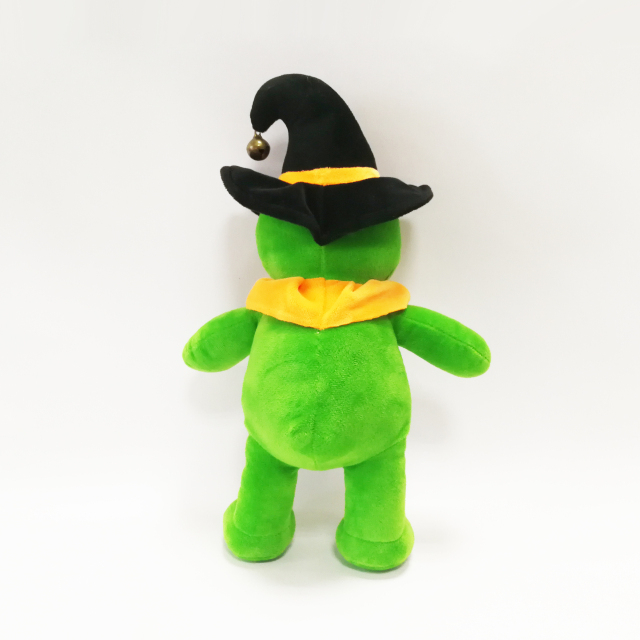Halloween Cool Green Bears with black Hat and bell