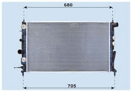 Radiator for OPEL