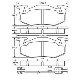 Brake pad for CITROEN