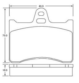 Brake pad for CITROEN