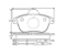 Brake pad for PEUGOET