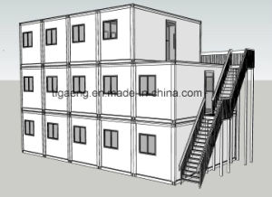 Paquet plat pr&eacute;fabriqu&eacute; 20 pieds 40 pieds de Chambre de conteneur