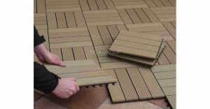 Le grand dos en plastique en bois parquette le paquet de PE de DIY WPC pour le trottoir