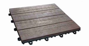 Planche install&eacute;e facile en plastique en bois du Decking Floor/WPC de PE pour le jardin/stationnement