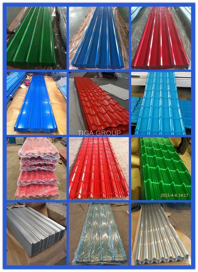 Water Wave Galvanized Metal Roofing/Trapezoidal Zinc Galvanized Roof Sheets