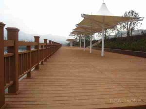 Tabl&oacute;n pl&aacute;stico de madera del suelo WPC Vinyle de la prueba del agua del surtidor de China