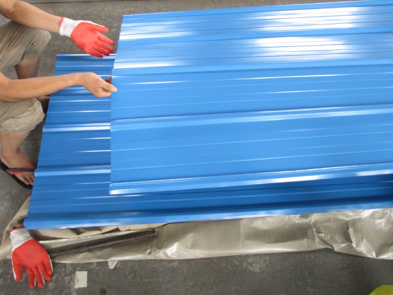 Corrugated PPGI PPGL Metal Roofing Trapezoidal Steel Sheets Glazed Roof Tile
