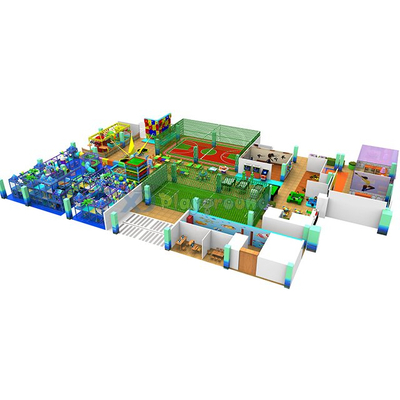 Ocean Theme Kids Indoor Soft Play Оборудование с баскетболом и футбольным полем