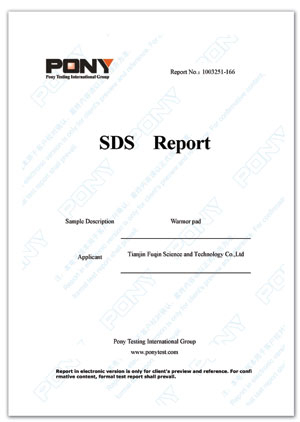 SDS Report for Heat Patch