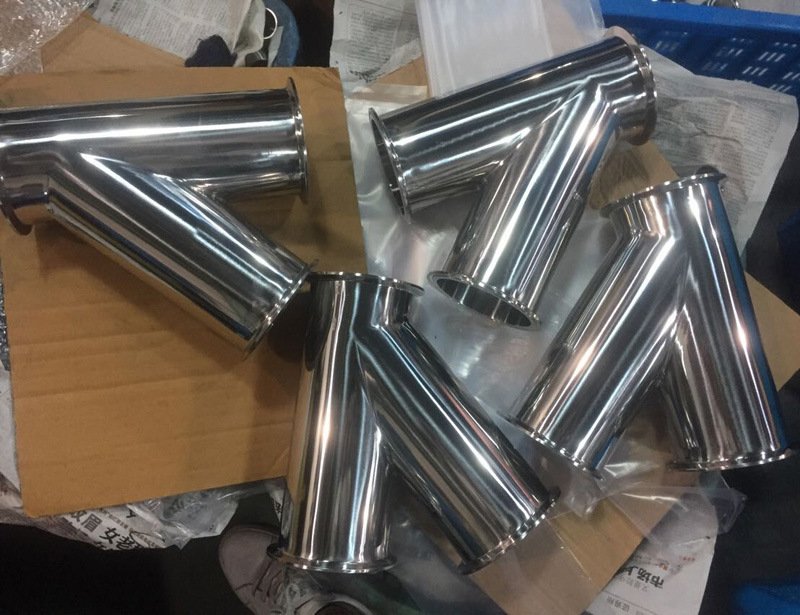 4-дюймовая гигиеническая тройник из нержавеющей стали с тройным зажимом типа Y