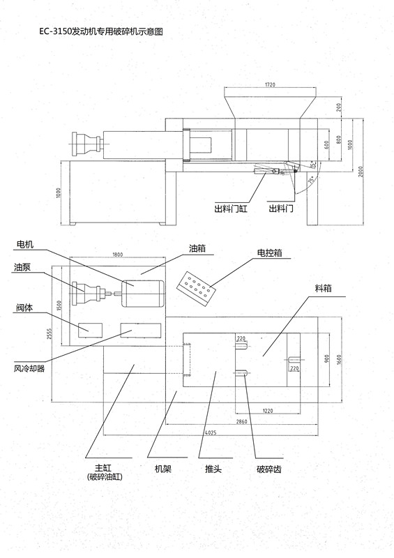 Engine crusher machine