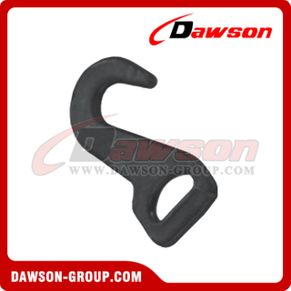 DSWH039 BS 1500KG / 3300LBS 25mm Black Powder Coated Flat Hook para Tie Down Webbing