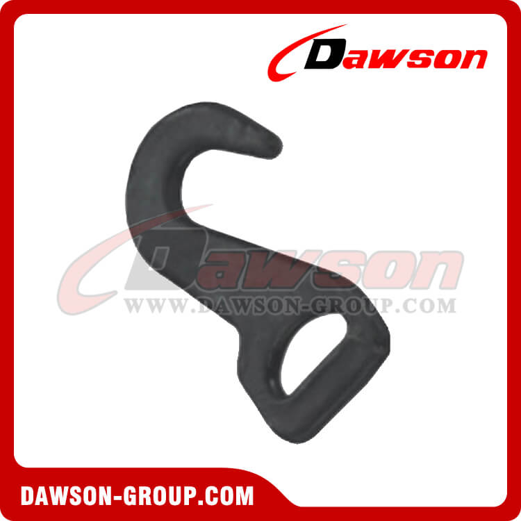 DSWH039 BS 1500 кг / 3300 фунтов 25 мм плоский крюк с черным порошковым покрытием для привязывания лямки
