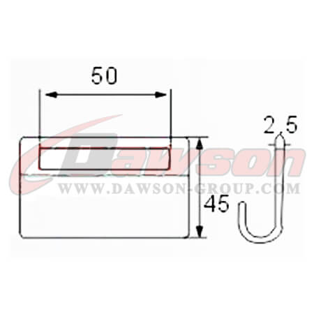 DSWH057 フラット フックの図面 - Dawson Group Ltd. - 中国メーカー、サプライヤー、工場