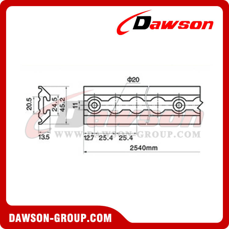 Riel tipo aleaci&oacute;n de aluminio LO216 - Dawson Group Ltd. - Fabricante, proveedor y f&aacute;brica de China