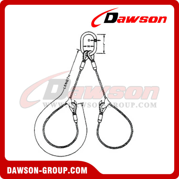 Eslingas de cable de alambre con empalme de ojo flamenco WS72-TTD - Dawson Group Ltd. - Fabricante, proveedor y f&aacute;brica de China