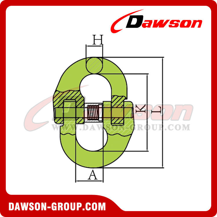 DS1002 G100 6-13MM Enlace de conexión de acoplamiento de tipo japonés para eslingas de cadena de elevación